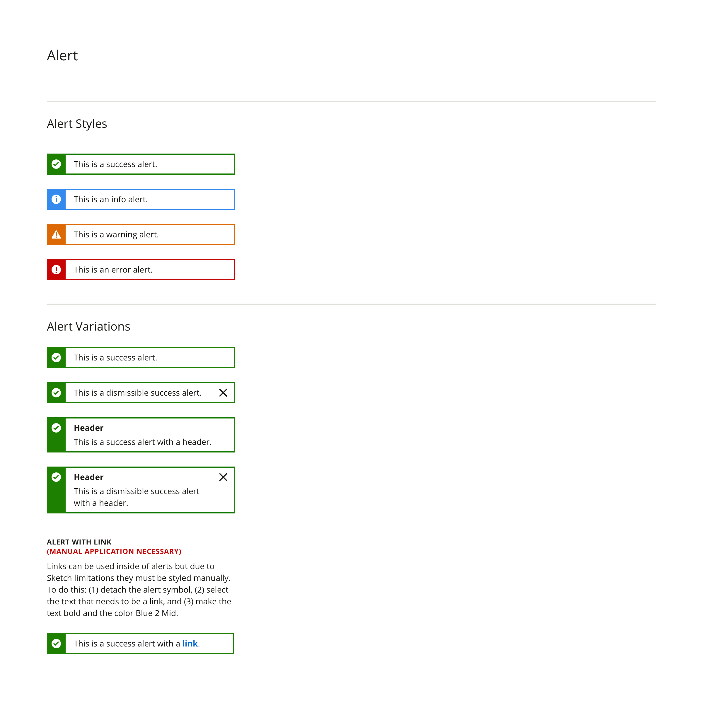 Alert Symbol Page in Sketch