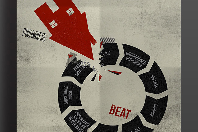 With Homes Beat Homelessness poster detail