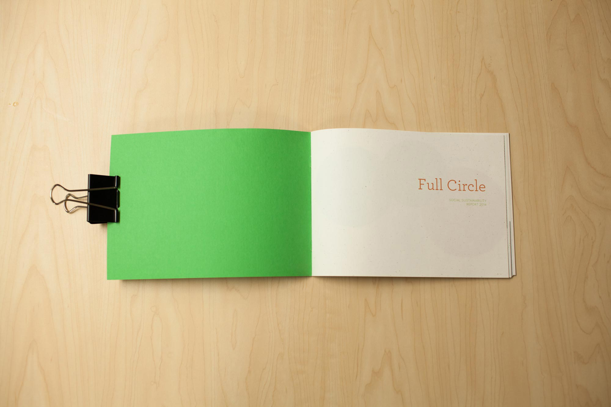 Sustainability Report Opening Page