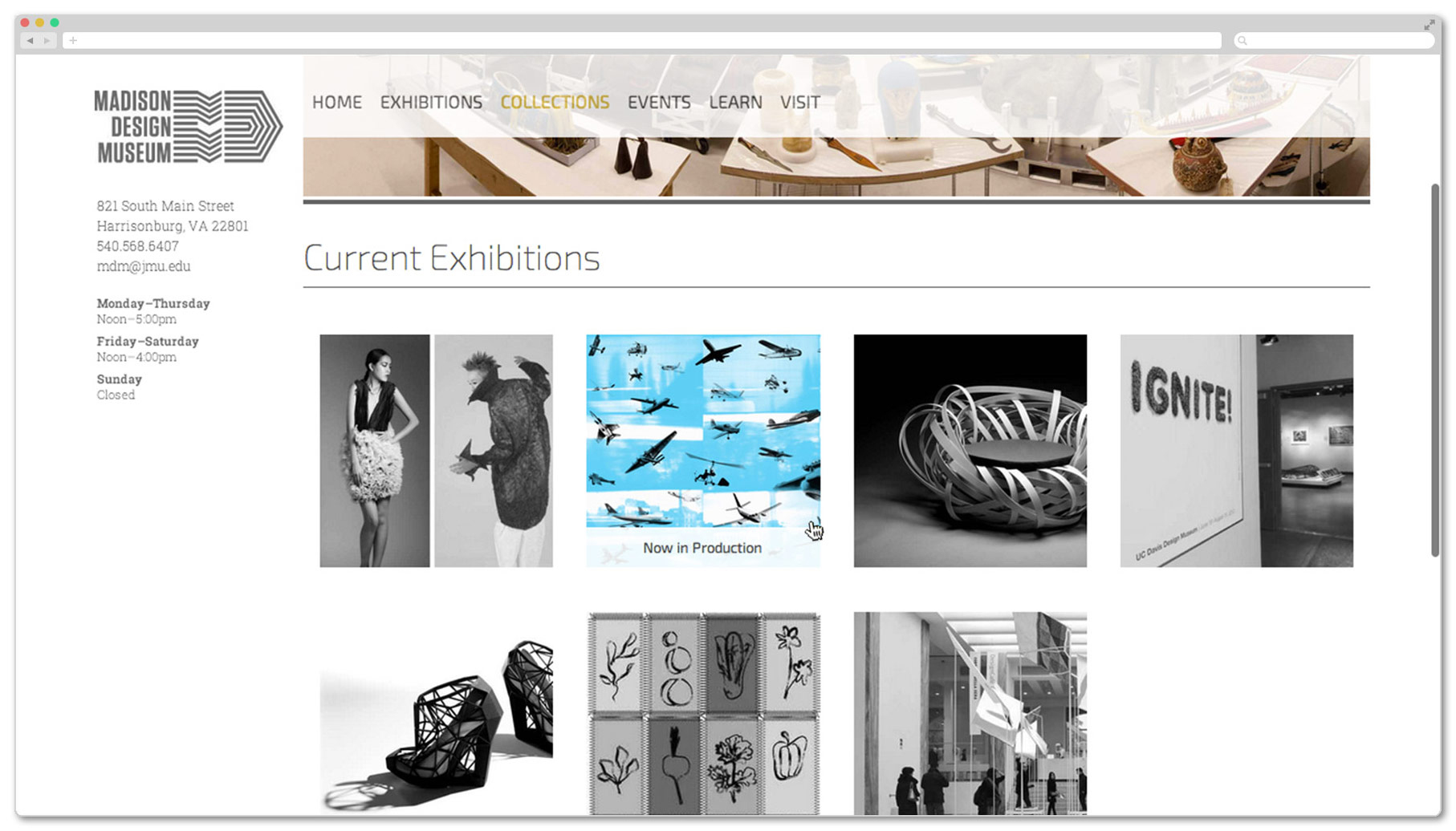 Collections Landing Page Design