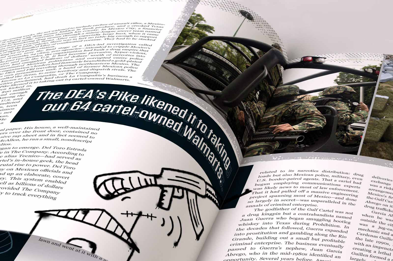Close-Up Detail of Text, Callout, and illustrations
