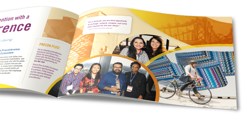 Brochure Interior Spread Highlighting Photo Layout